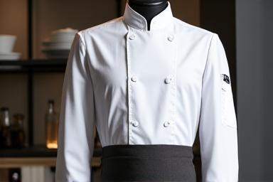 Professionelle Gastronomie-Uniform, Hemd und Schürze.