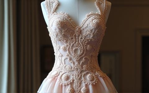 Haute Couture Kleid mit feinen Stickereien